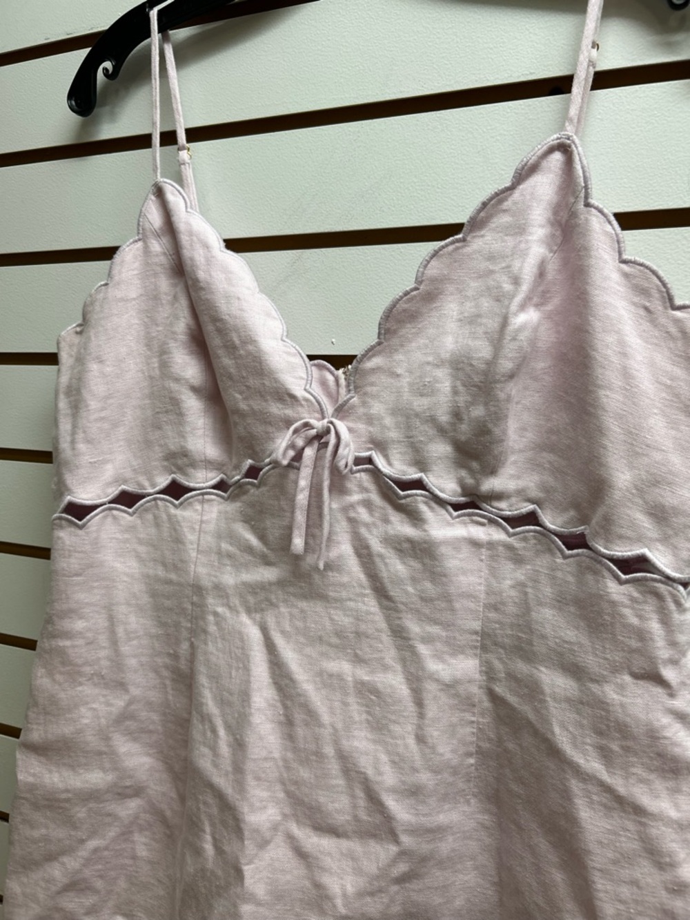 LoveShackFancy Linen Mini Lined Lilac Dress size 14 - Picture 3 of 6